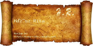 Hász Rita névjegykártya