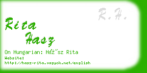 rita hasz business card